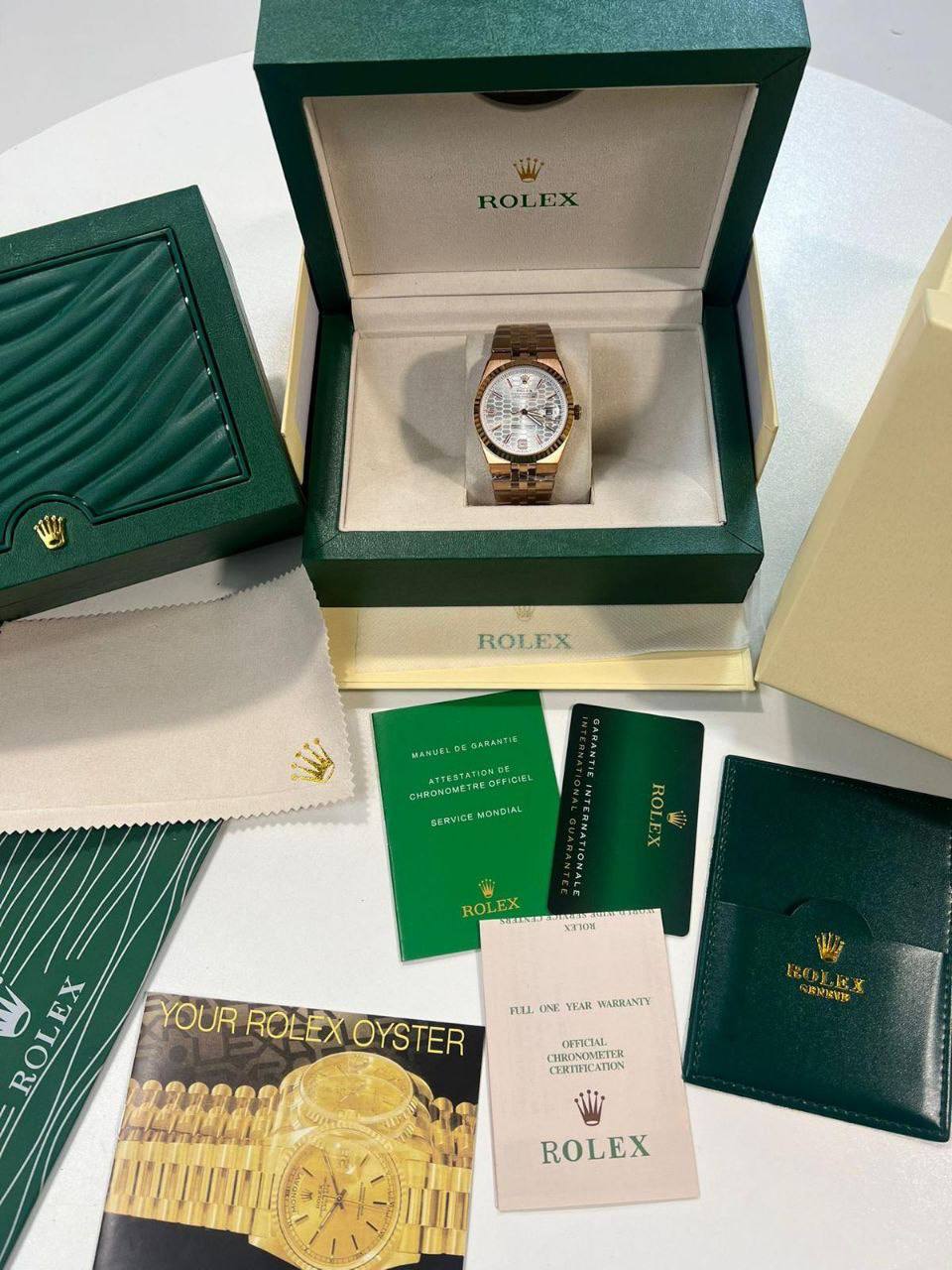 Rolex Land-Dweller White Dial Rose Gold Watch Men's Reps Sale UK Best Quality AAA Replica