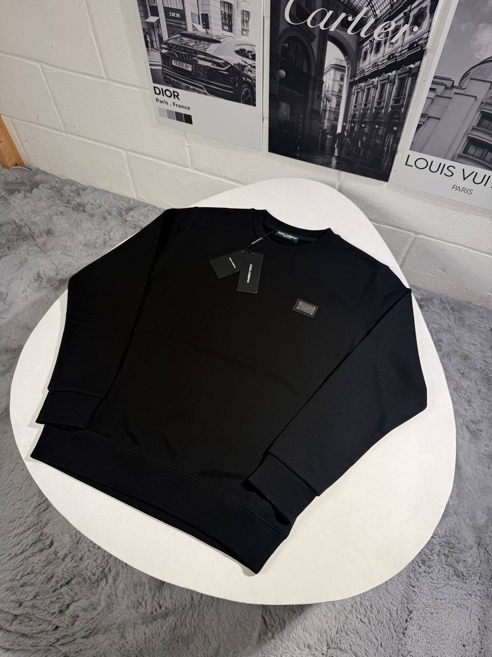 Dolce & Gabbana Logo Plate Jumpers Men's Women's in 2 Colors Reps UK Best Quality AAA Replica
