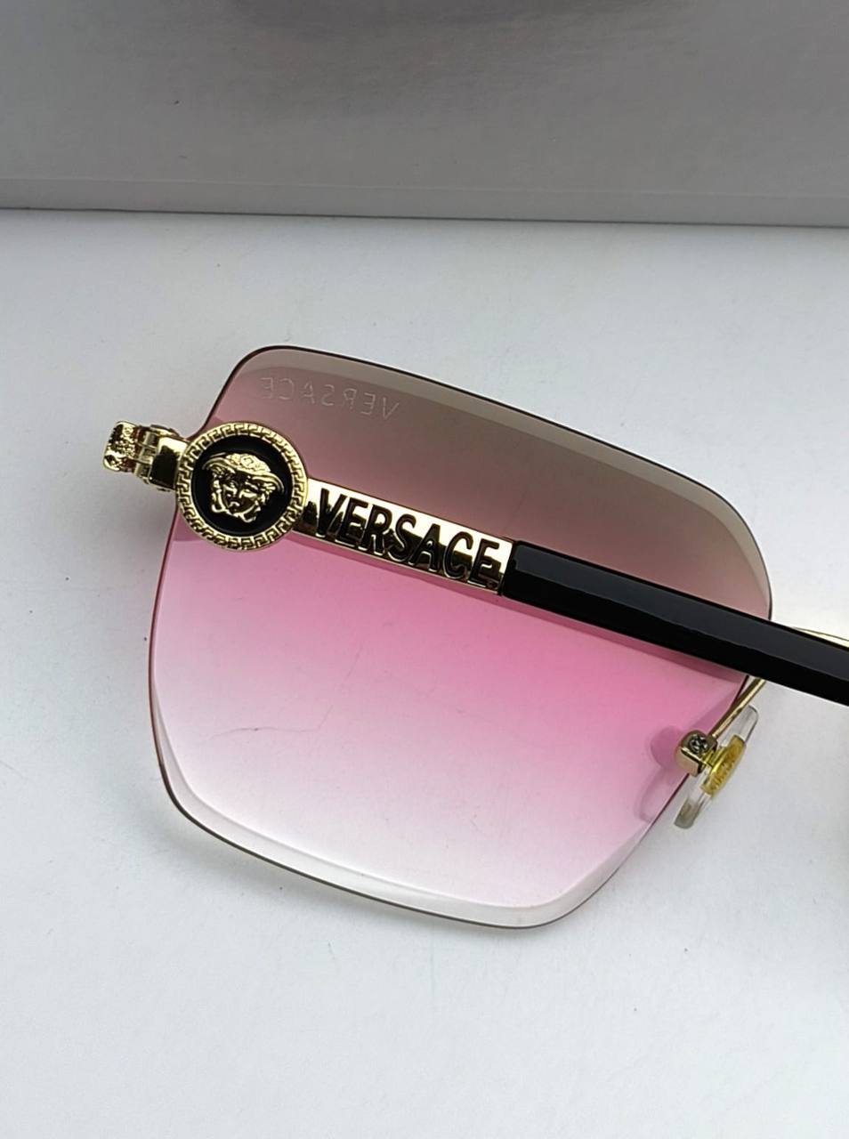 Versace Rimless Rectangle Sunglasses in Different Colors Men's Women's Reps Sale UK Best Quality Sale AAA Replica