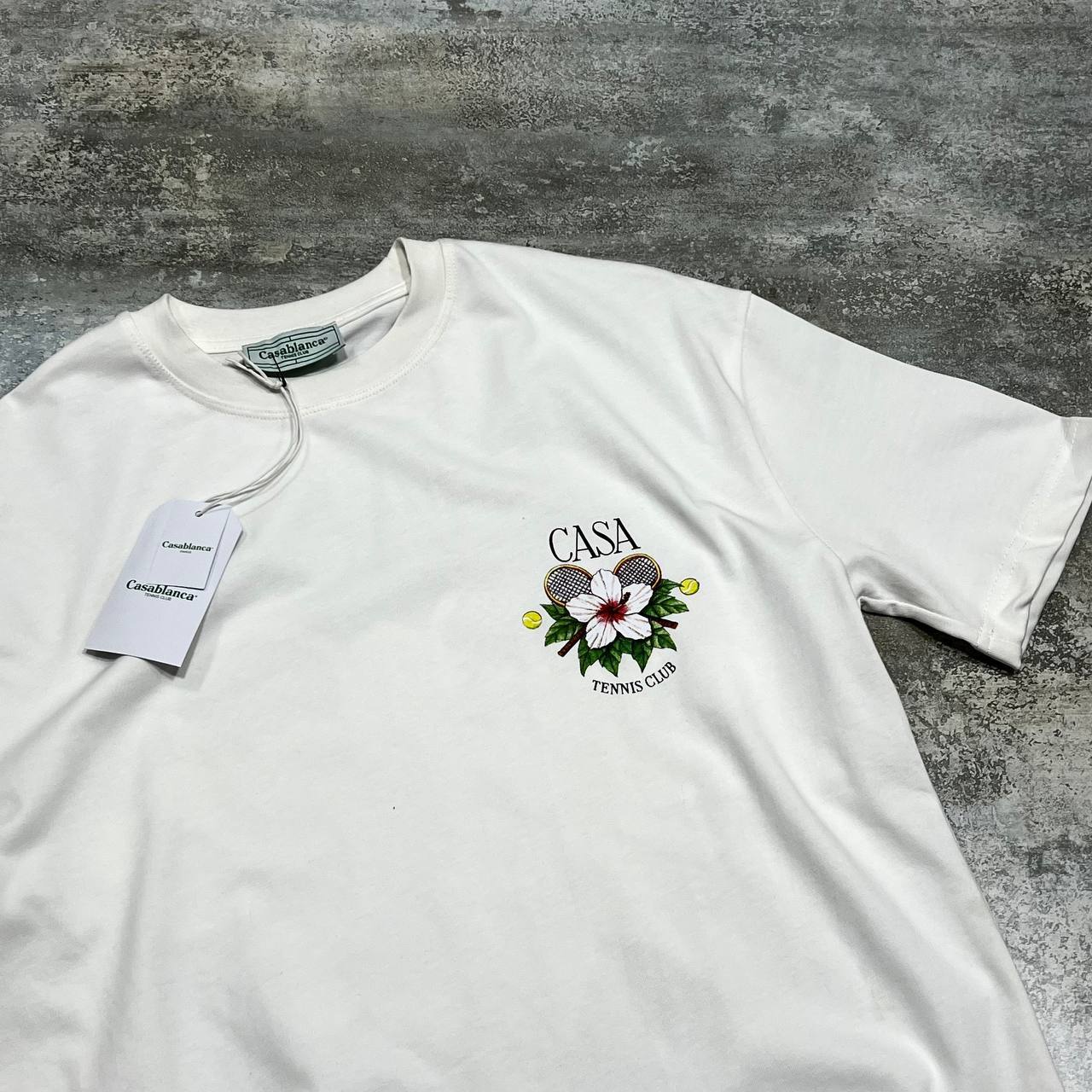 Casablanca Casa Tennis Club Printed Men's Women's T-Shirts in 2 Colors Reps Sale UK Best Quality AAA Replica