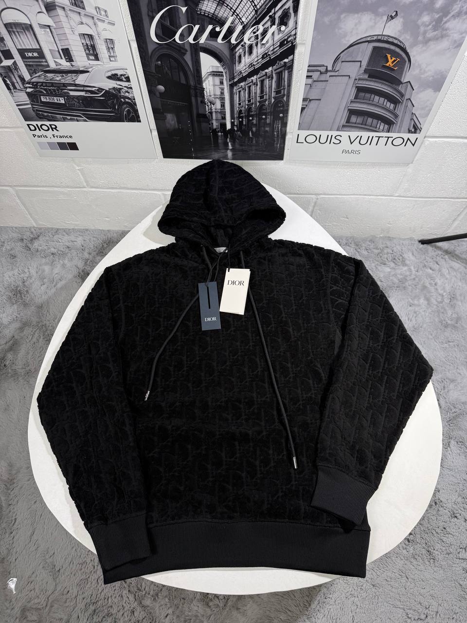 Dior Oblique Towel Relaxed-Fit Hoodie Men's Women's in 2 Colors Reps UK Best Quality Sale AAA Replica