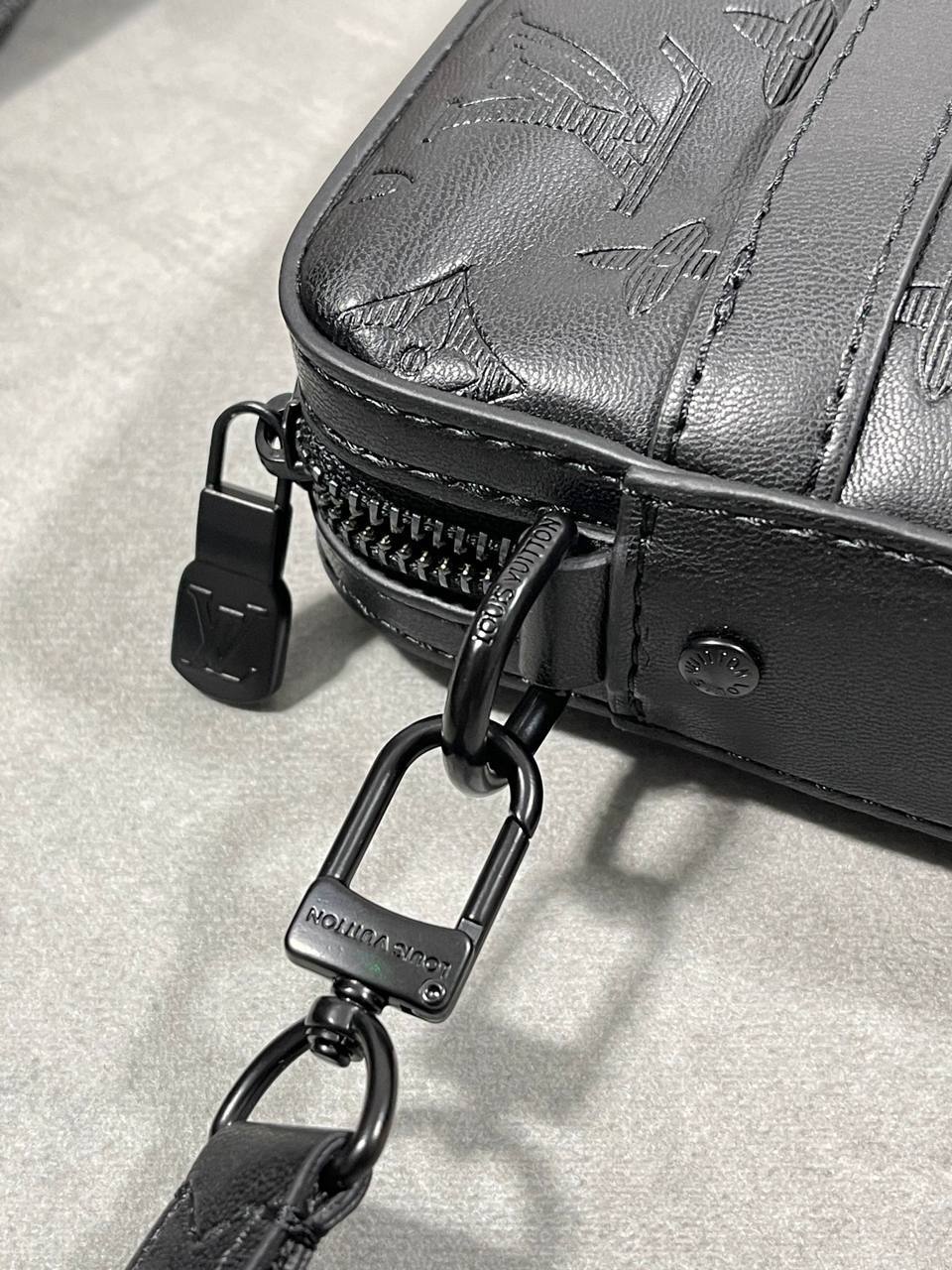 Louis Vuitton Trio Messenger Men's Bag Monogram Eclipse in Black Reps Best Quality AAA Replica