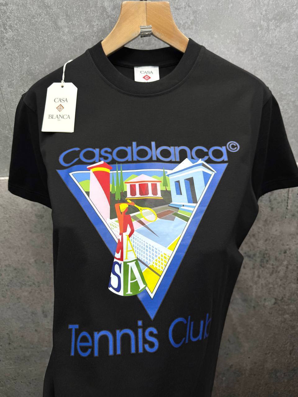 Casablanca La Joueuse Printed Crewneck Men's Women's T-Shirts in 2 Colors Reps Sale UK Best Quality AAA Replica