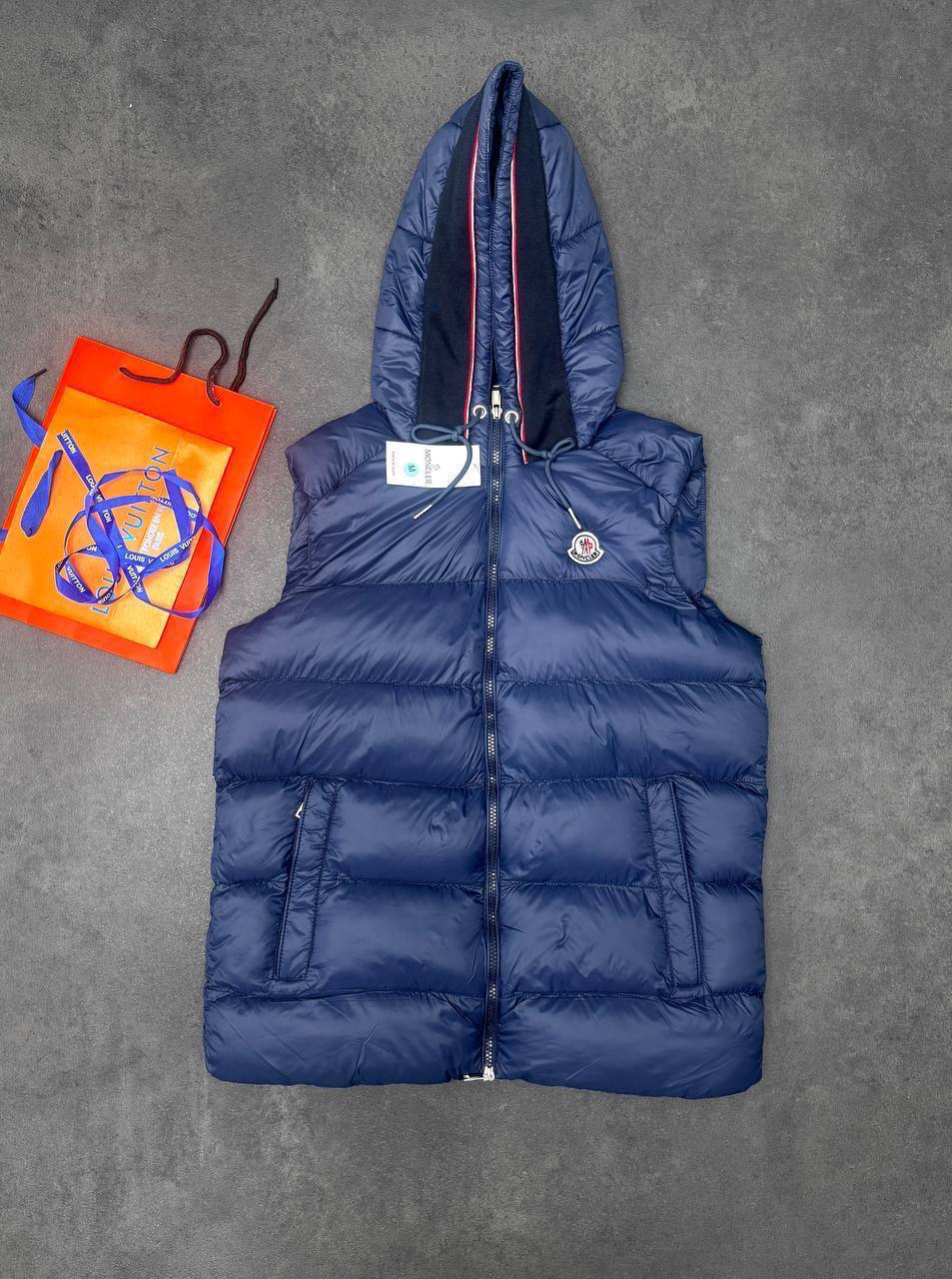 Moncler Montreuil Hooded Logo Down Gilet in Multiple Colors Mens Womens Reps Sale UK Best Quality AAA Replica