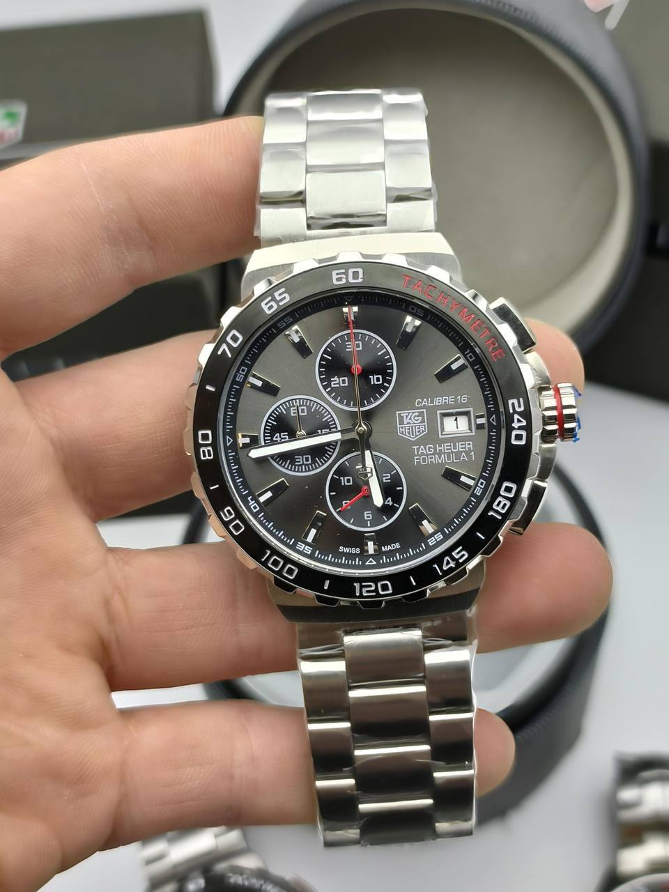 Tag Heuer Formula 1 Calibre 16 Chronograph Men's Watches with Stainless Steel in Different Dial Colors Reps UK Best Quality AAA Replica