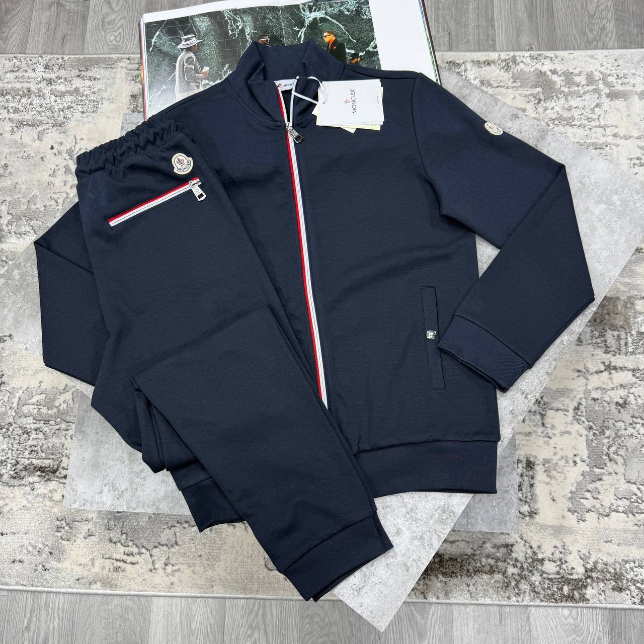 Moncler Jersey Tipped and Matching Drawstring Tracksuit in Different Colors Men's Reps Sale UK Best Quality AAA Replica