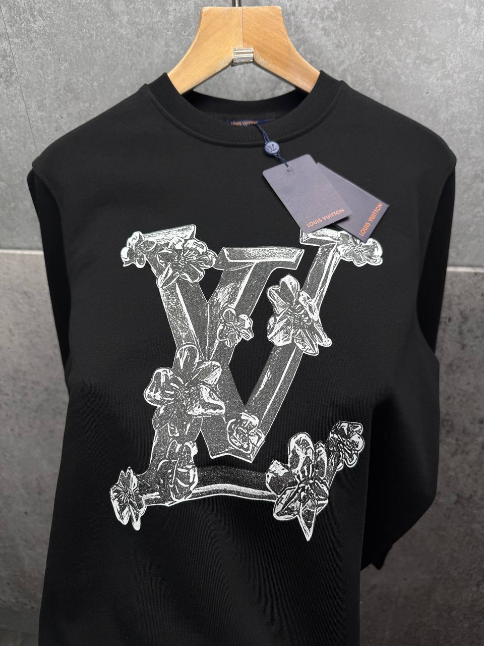 Louis Vuitton Studded LV Logo Black Jumpers Men's Women's Reps UK Best Quality AAA Replica