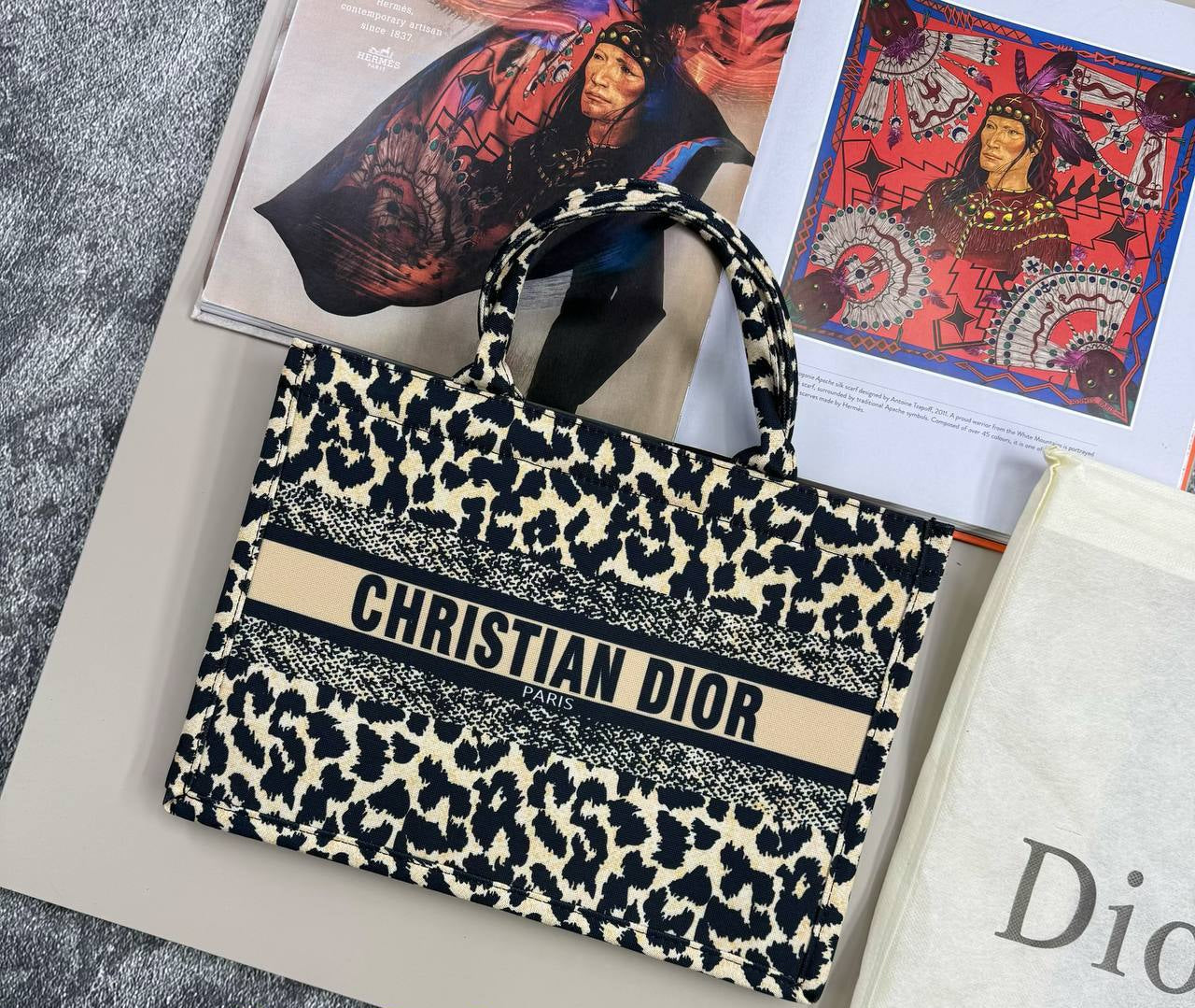 Christian Dior Small Mizza Embroidered Book Tote Bag Women's Reps Sale UK Best Quality AAA Replica