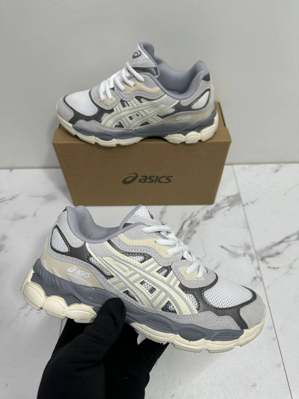 Asics Gel-Nyc "Cream Oyster Grey" 1201A789-103 Trainers Women's Reps Sale UK Best Quality AAA Replica