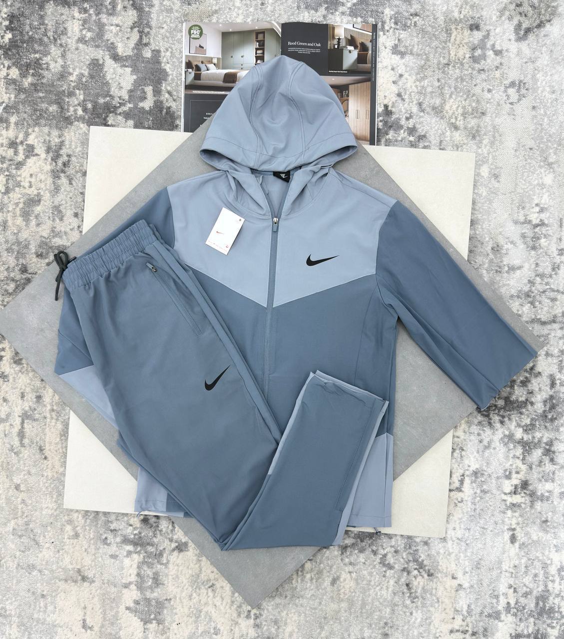 Nike Repel Miler Windrunner Tracksuit Men's in Blue/Grey Color Reps Sale UK Best Quality AAA Replica