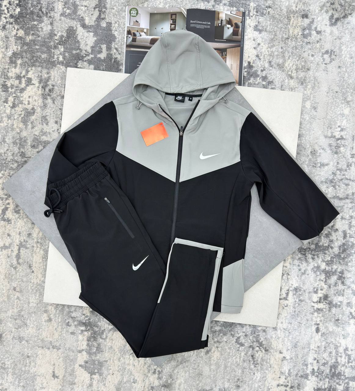 Nike Repel Miler Windrunner Tracksuit Men's in Black/Smoke Grey Color Reps Sale UK Best Quality AAA Replica
