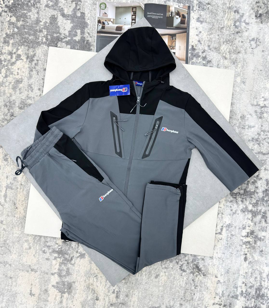 Berghaus Intervale Tech Tracksuits Mens in Grey/Black Color Reps Sale UK Best Quality AAA Replica