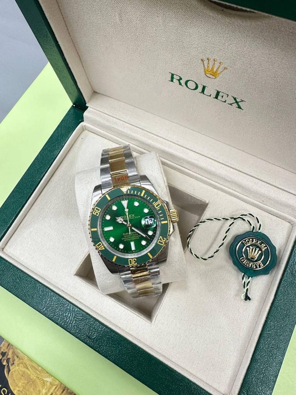 Rolex Submariner Date "Green Dial" Two Tone 116613 Watch Men's Reps Sale UK Best Quality AAA Replica
