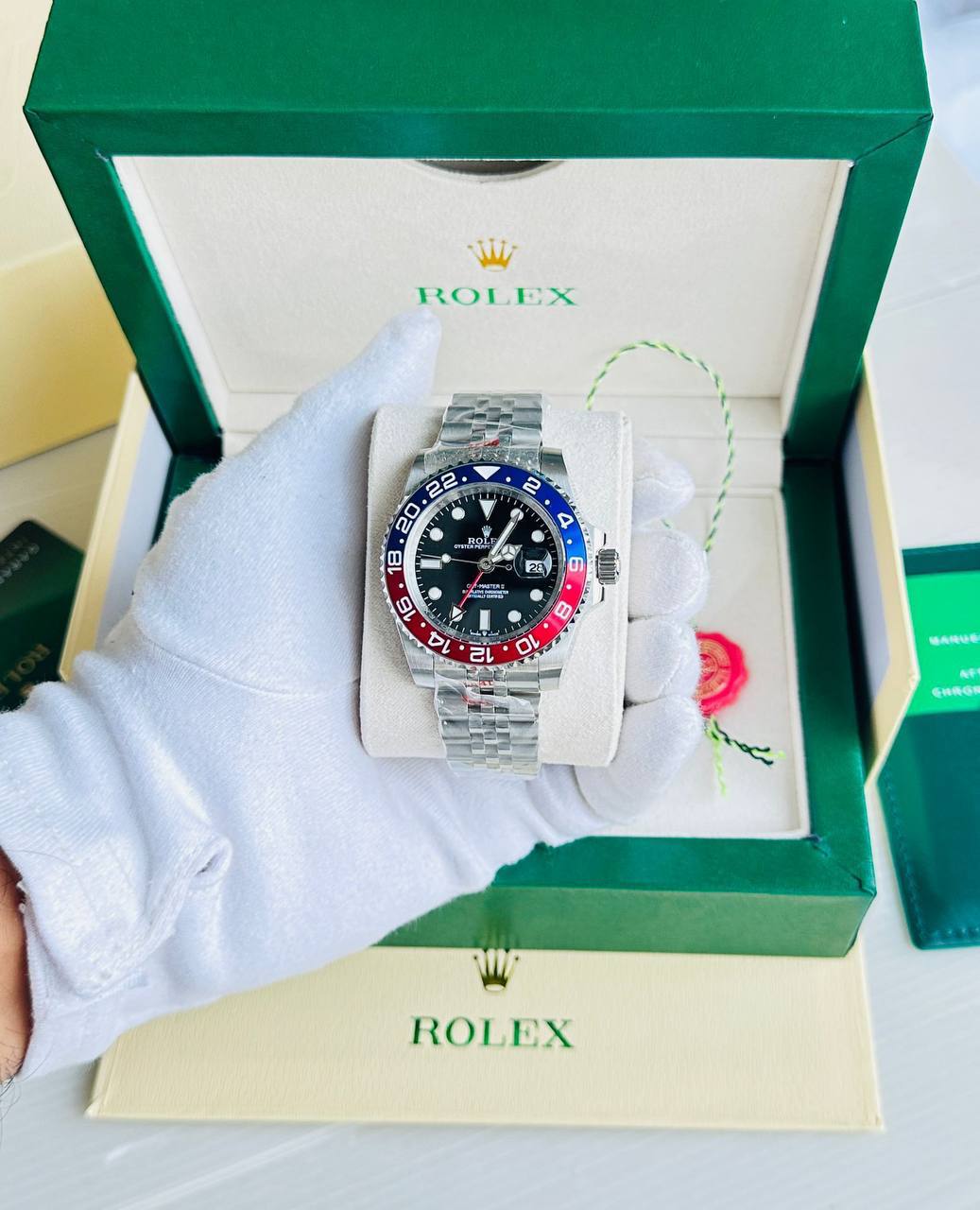 Rolex GMT-Master II Men's Watches "Pepsi" 126710BLRO-0001 Black Dial Jubilee Bracelet UK Best Quality Reps Sale AAA Replica