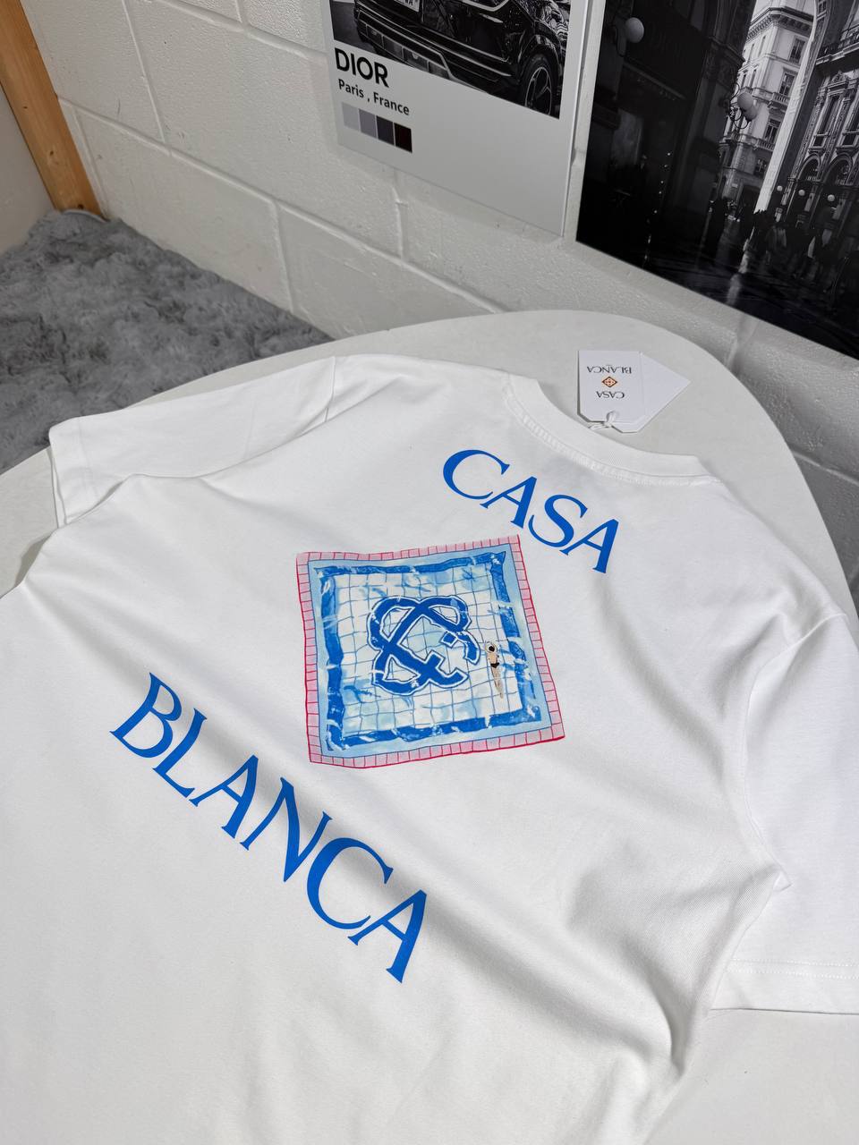 Casablanca Pool Short Sleeve Men's Women's T-Shirts in Different Colors Reps Sale UK Best Quality AAA Replica