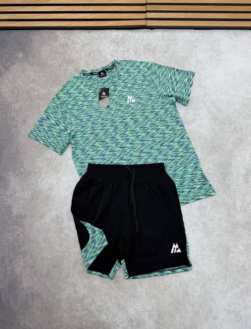 Montirex Trail 2.0 Activewear Running T-Shirts & Shorts Set in Green Multi Color Men's Reps Sale UK Best Quality AAA Replica