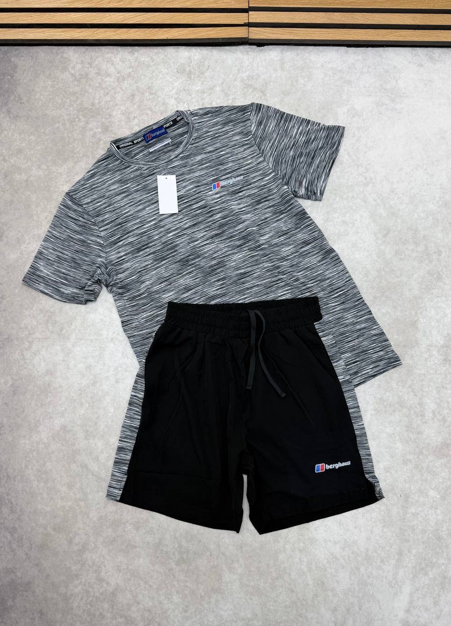 Berghaus Performance Activewear Running T-Shirts & Shorts Set in Grey Color Men's Reps Sale UK Best Quality AAA Replica