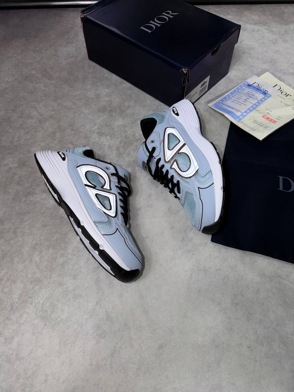 Dior B30 'Light Blue' Mesh and Technical Fabric Men's Trainers Reps Sale UK Best Quality AAA Replica
