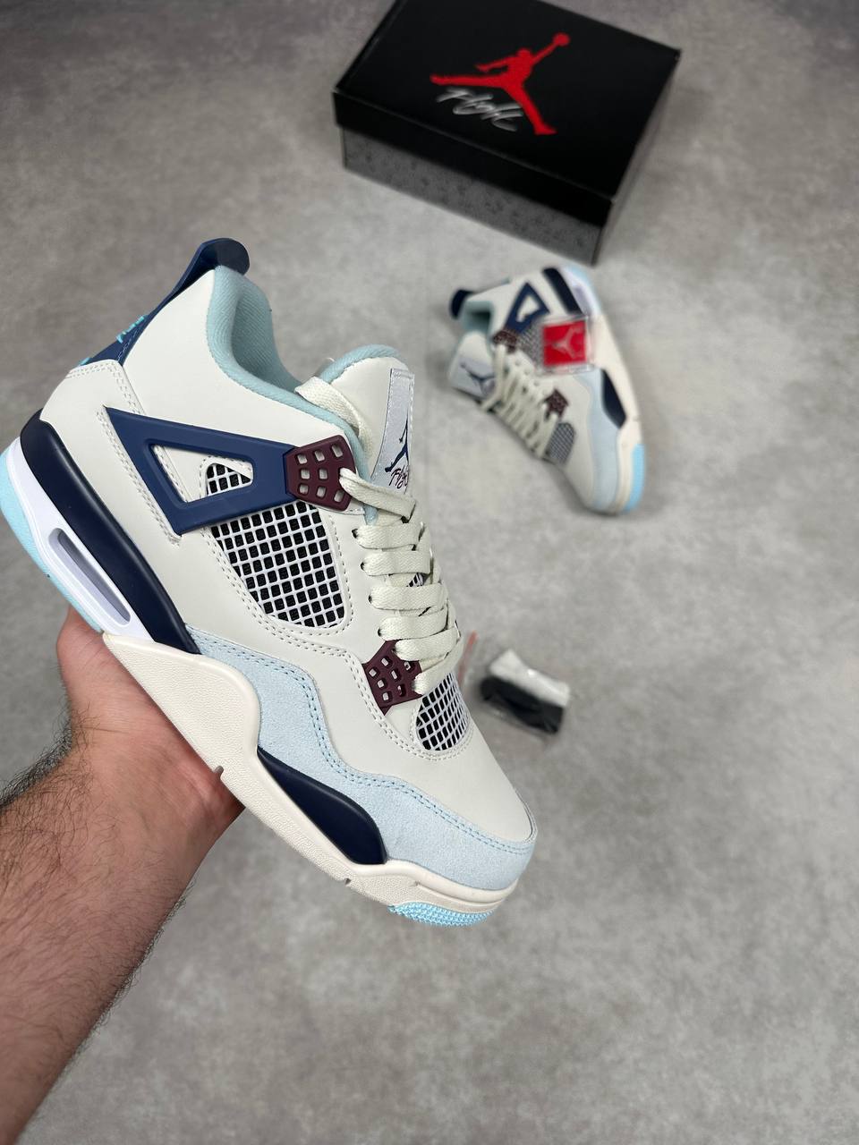 Nike Air Jordan 4 Retro "Military Blue" Sneakers Men's Reps Sale UK Best Quality AAA Replica