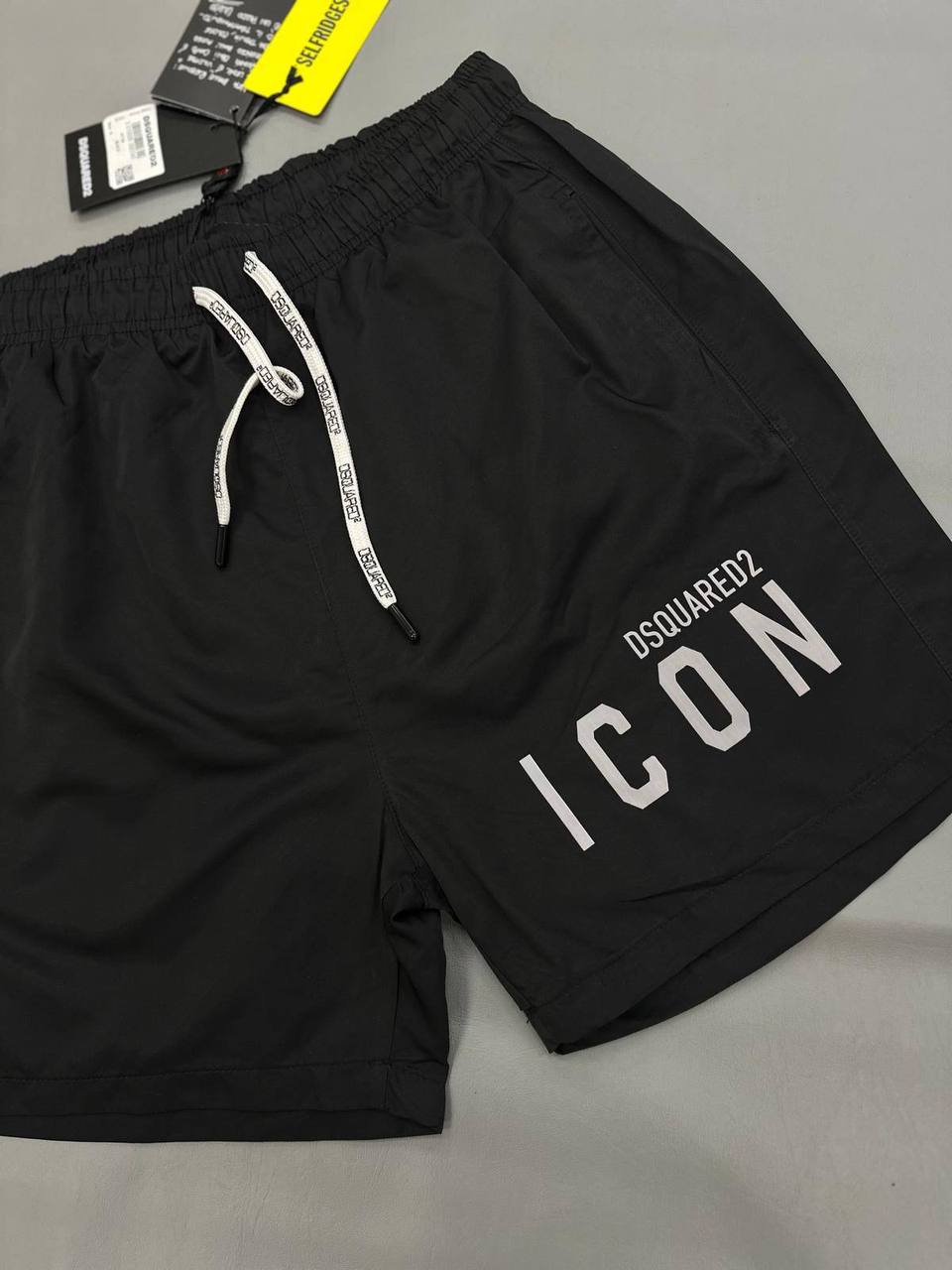 Dsquared2 Icon Logo Print Drawstring Swim Shorts Men's in 2 Colors Reps Sale UK Best Quality AAA Replica