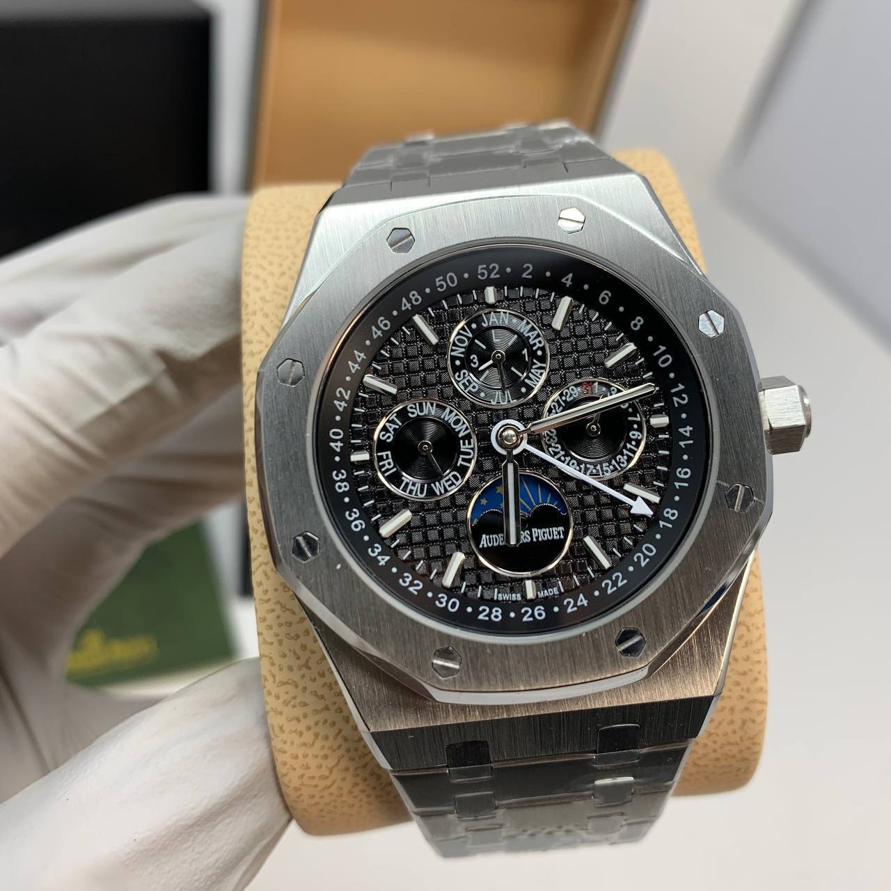 Audemars Piguet Royal Oak Perpetual Calendar 26574ST "Black" Dial Men's Watch Reps Sale UK Best Quality AAA Replica