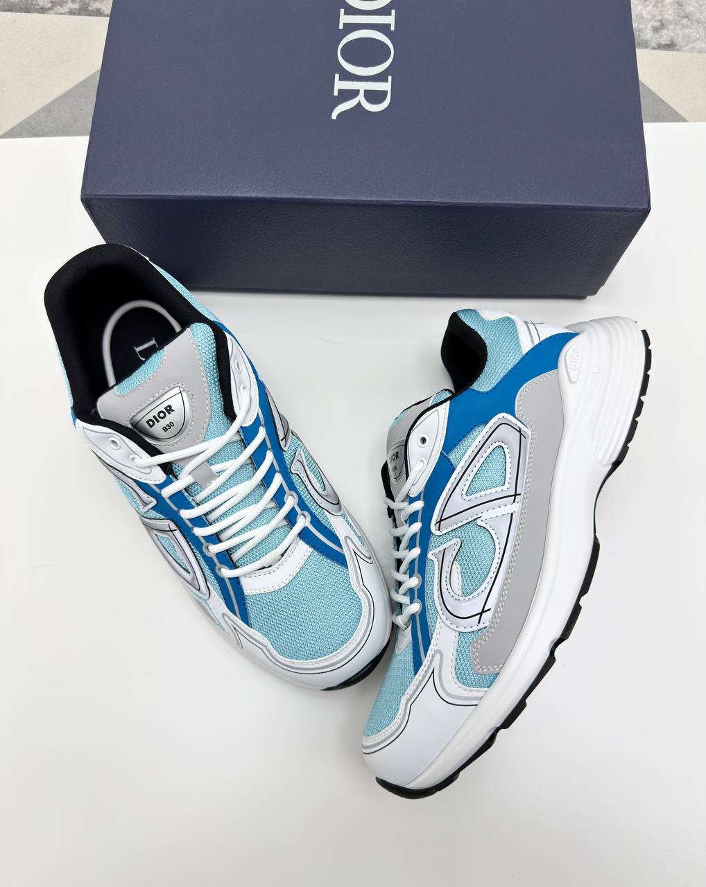Dior B30 Countdown "Light Blue" 3SN279ZRB_H560 Men's Trainers Reps Sale UK Best Quality AAA Replica