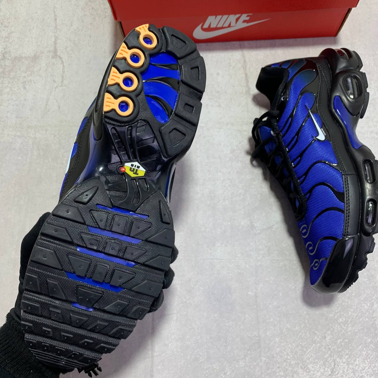 Nike Air Max Plus "Black/Racer Blue" FQ7331-001 Men's Trainers Reps Sale UK Best Quality AAA Replica