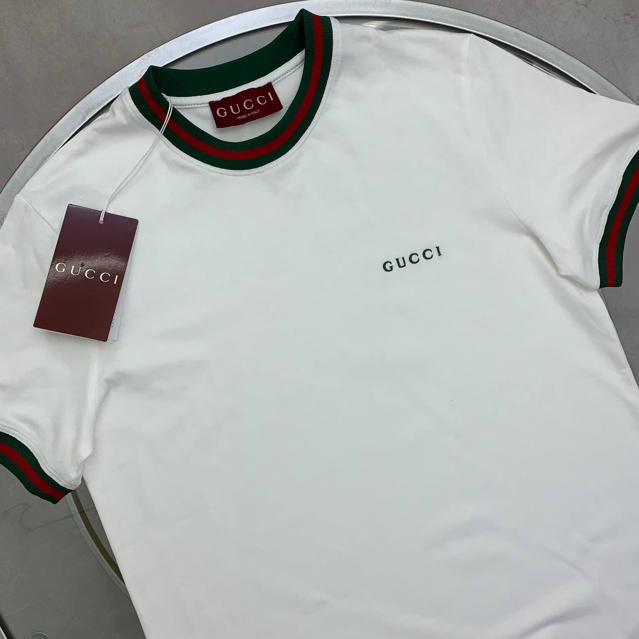 Gucci Web Trim Logo Men's Women's T-Shirts in Different Colors Reps Sale UK Best Quality Sale AAA Replica