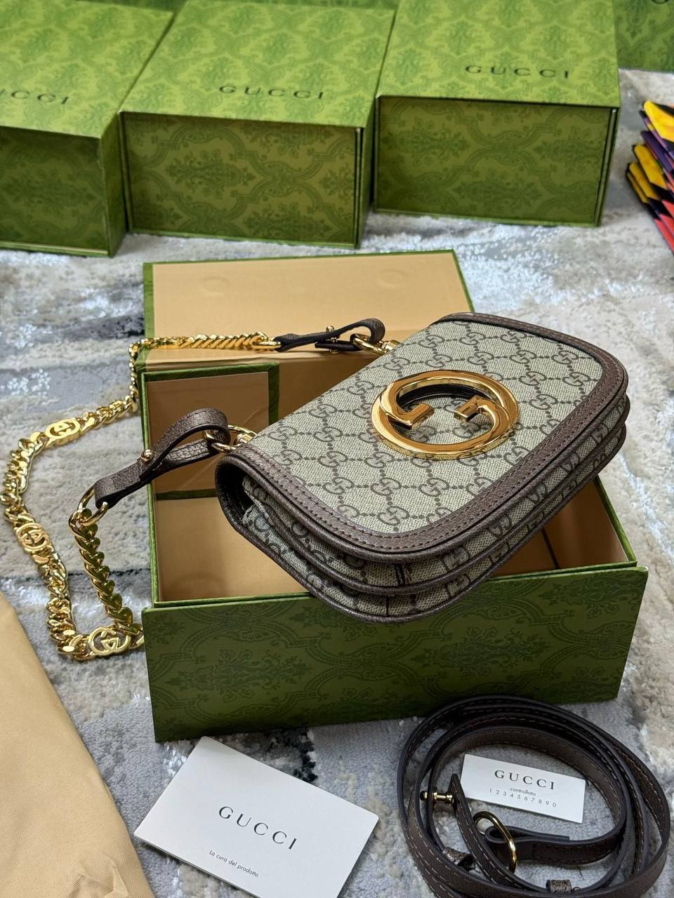 Gucci Blondie Mini Shoulder Bag 724645 in Beige For Women's Reps Sale Best Quality AAA Replica