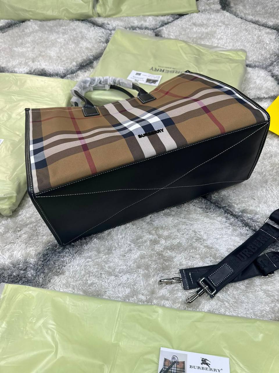 Burberry Denny House Check Canvas Tote Bag 8049117 Women's Reps Sale Best Quality AAA Replica