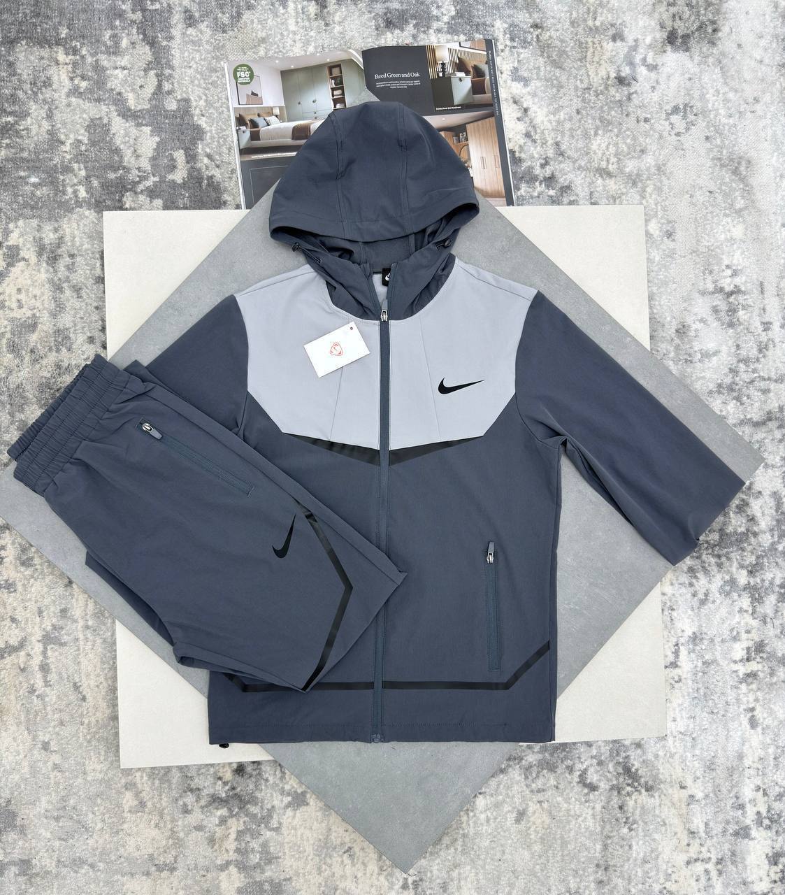 Nike Sportswear Windrunner Hooded Tracksuit Men's in Grey Color Reps Sale UK Best Quality AAA Replica