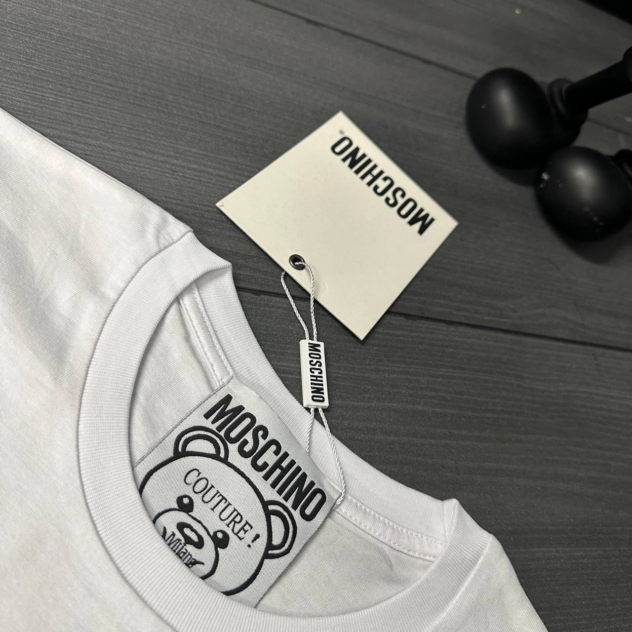 Moschino Sartorial Teddy Bear Short Sleeve Men's Women's T-Shirts in 2 Colors Reps Sale UK Best Quality AAA Replica