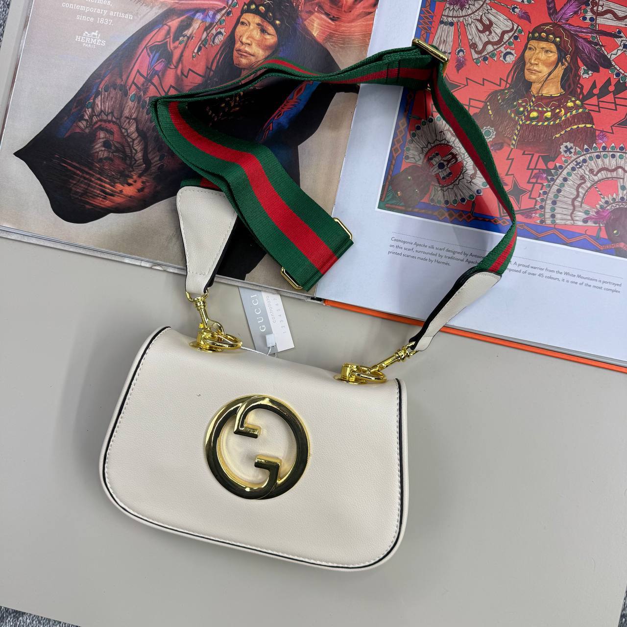 Gucci White Leather Blondie Mini Shoulder Bag Women's Reps Sale Best Quality AAA Replica