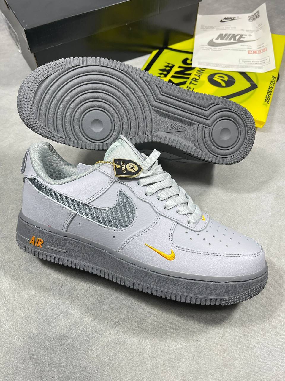 Nike Air Force 1 Low '07 LV8 "Wolf Grey Kumquat" Ref: DR0155-001 Sneakers Men's Reps Sale UK Best Quality AAA Replica