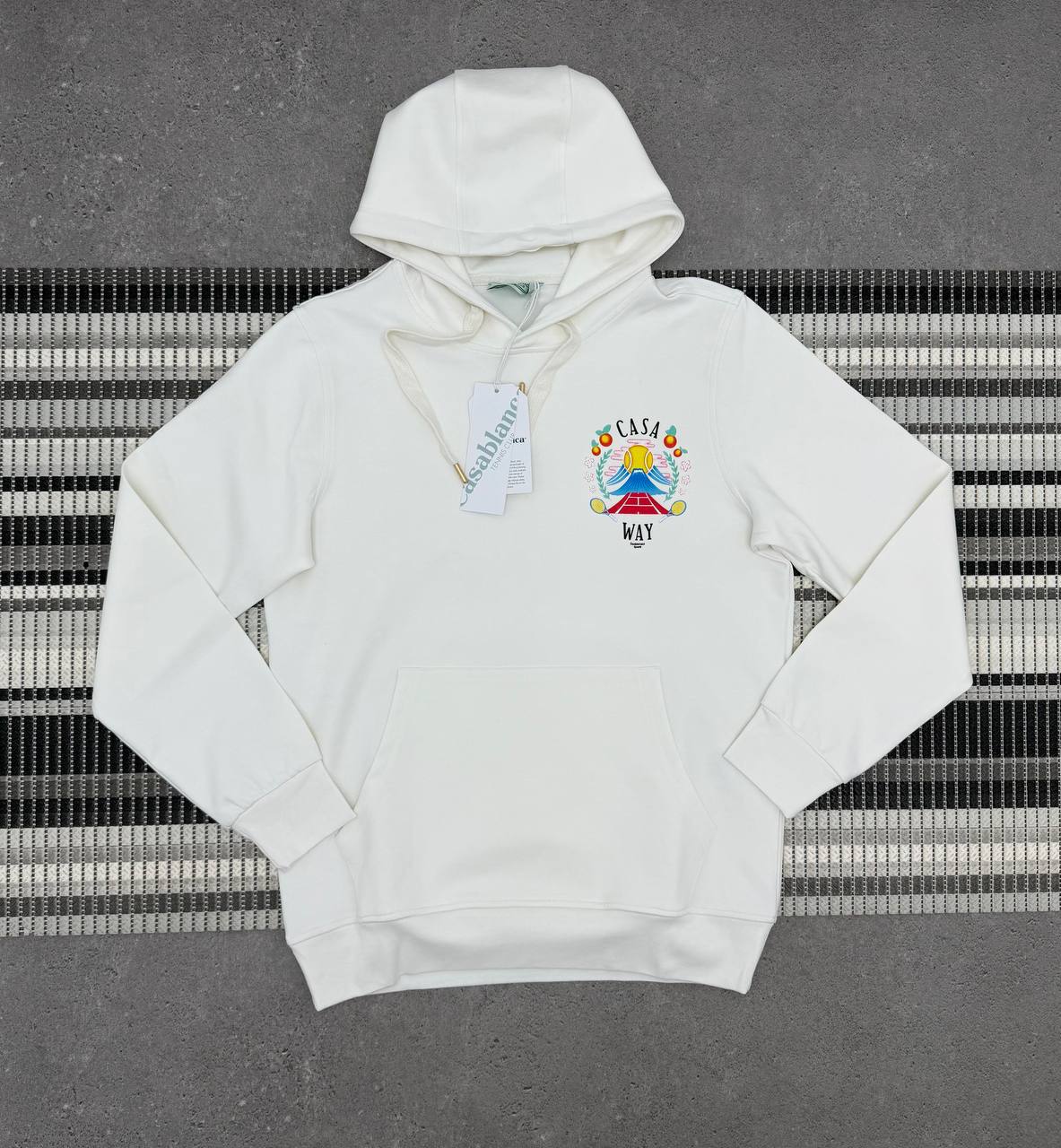 Casablanca "Casa Way" Artwork Mountain Embroidery Hoodie Men's Women's Hoodie in 2 Colors Reps UK Best Quality AAA Replica