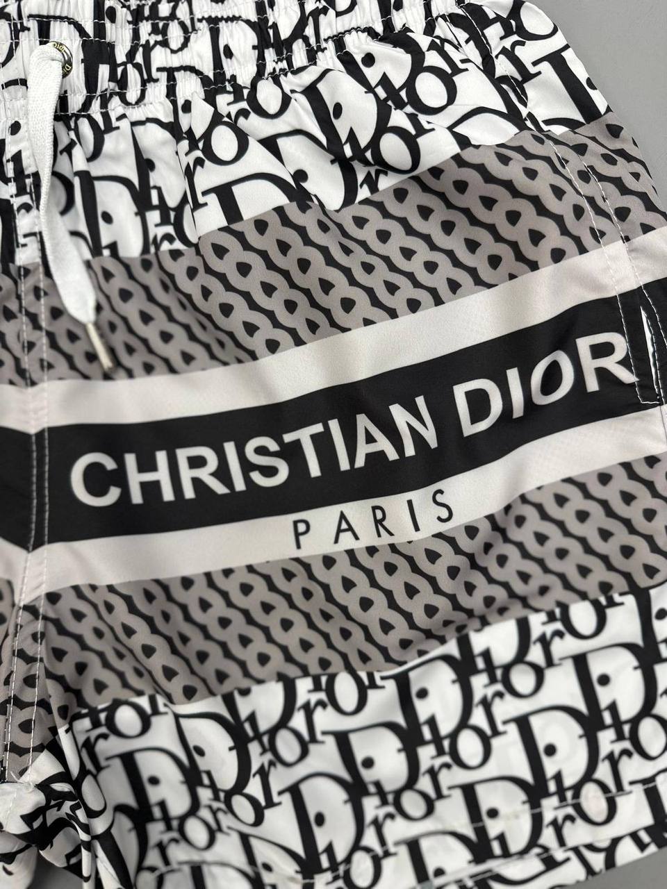 Christian Dior Oblique Color Block Swim Shorts Set Men's in Black/White Color Reps Sale UK Best Quality Sale AAA Replica