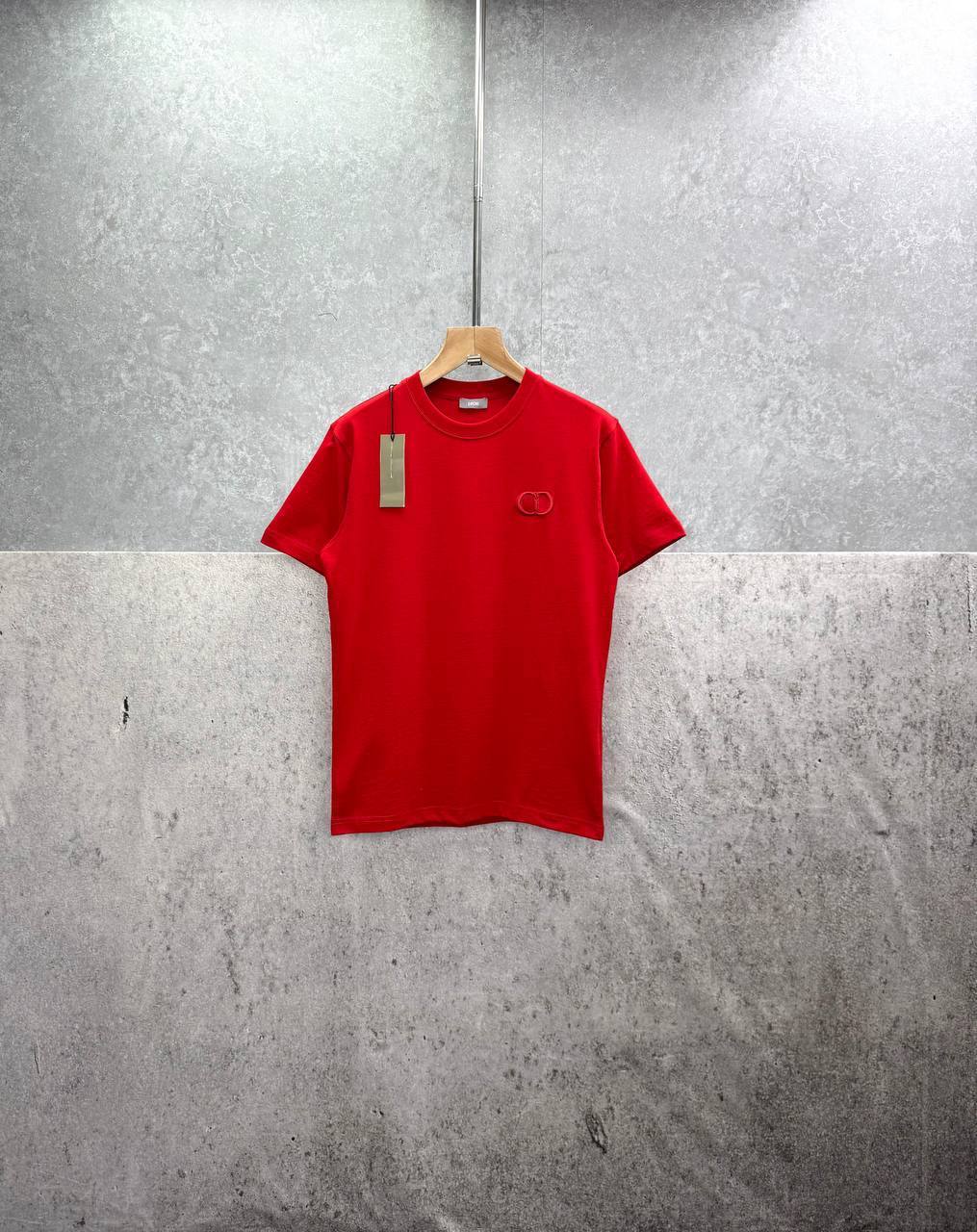 Christian Dior CD Icon Embroidered Men's Women's T-Shirts in Red Color Reps Sale UK Best Quality AAA Replica