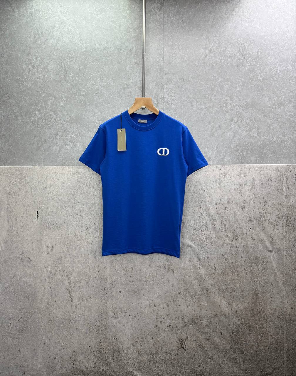 Christian Dior CD Icon Embroidered Men's Women's T-Shirts in Dark Blue Color Reps Sale UK Best Quality AAA Replica