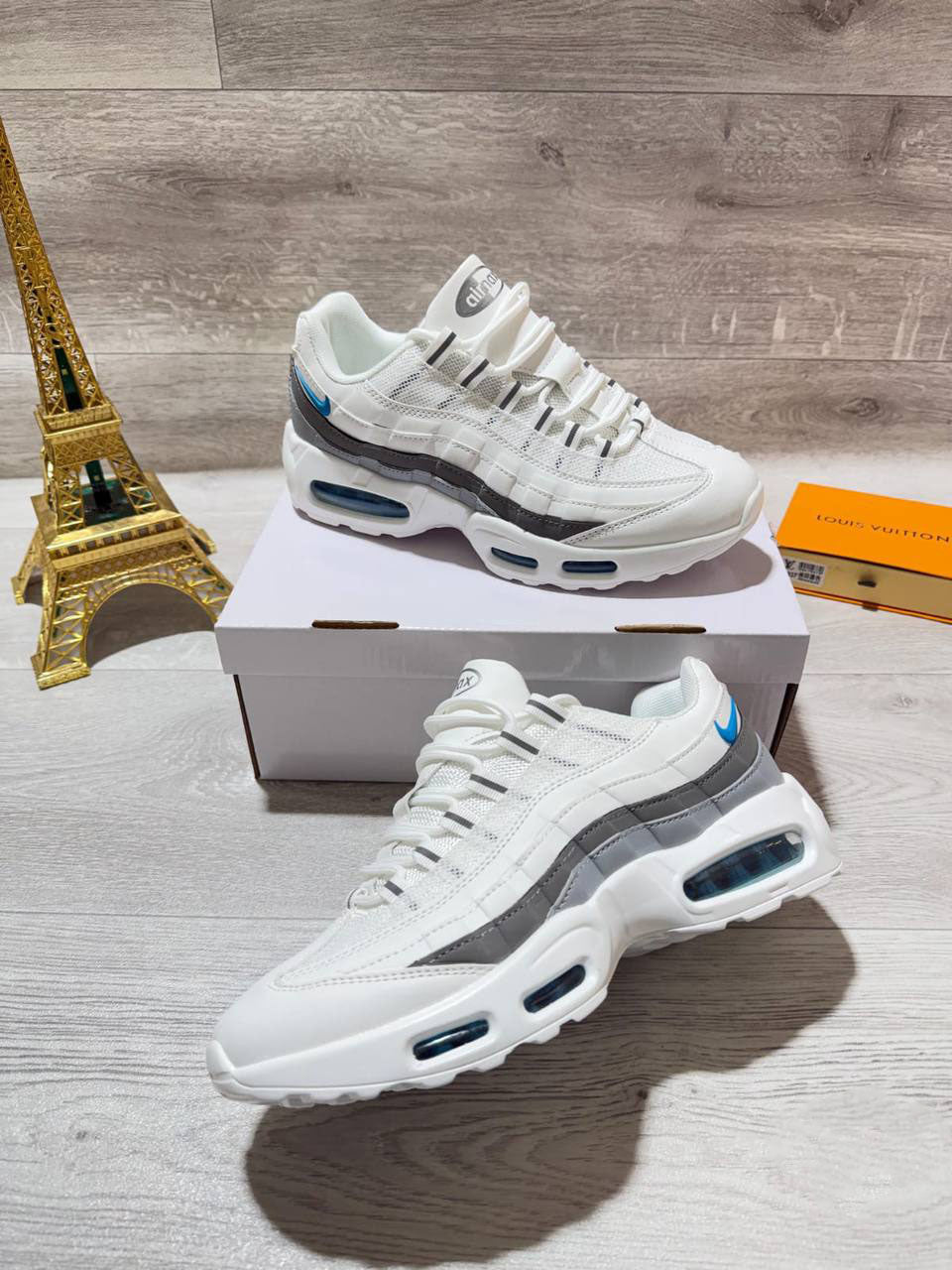 Nike Air Max 95 OG "Photon Dust / Photo Blue" HF0121-100 Trainers Men's Reps UK Best Quality Sale AAA Replica