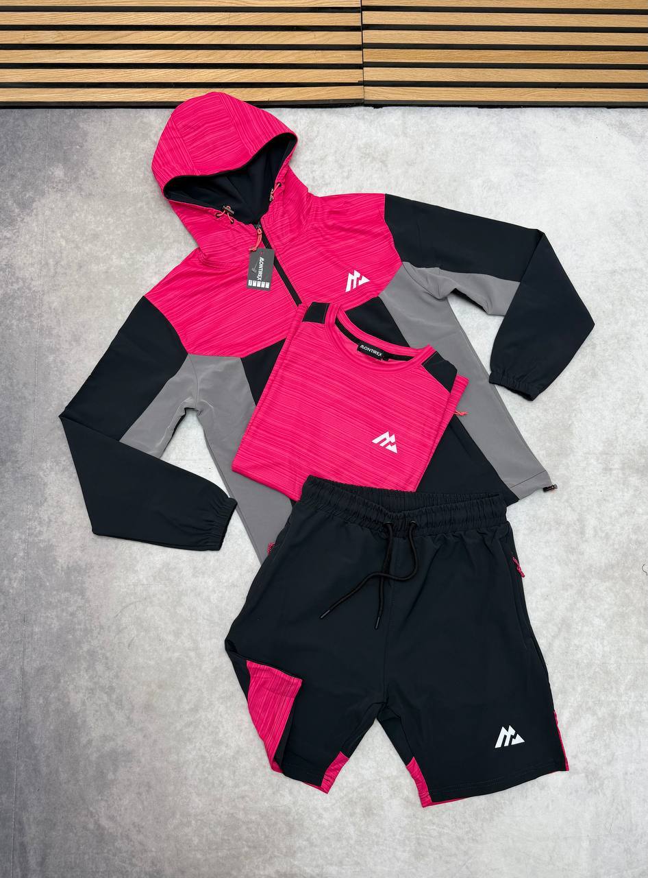 Montirex Trail 3-Piece Tracksuit Men's in Hot Pink Color Reps Sale Best Quality AAA Replica