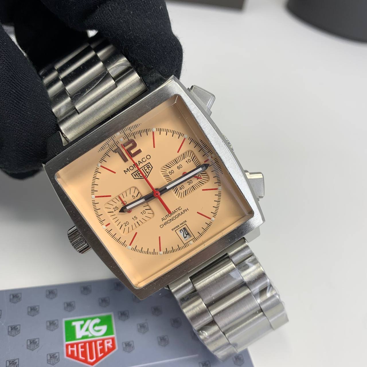 Tag Heuer Monaco Calibre 11 "The Hour Glass" Silver Steel Beige FC6356 Men's Watch Reps Sale UK Best Quality AAA Replica