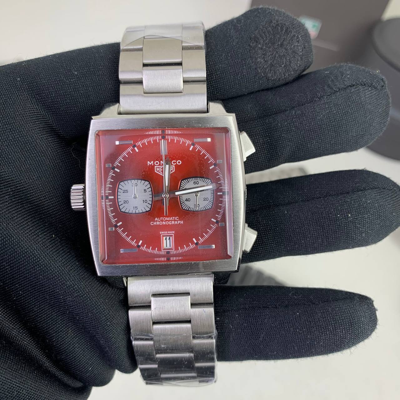 Tag Heuer Monaco Burgundy Red Dial CAW211W Men's Watch Reps Sale UK Best Quality AAA Replica