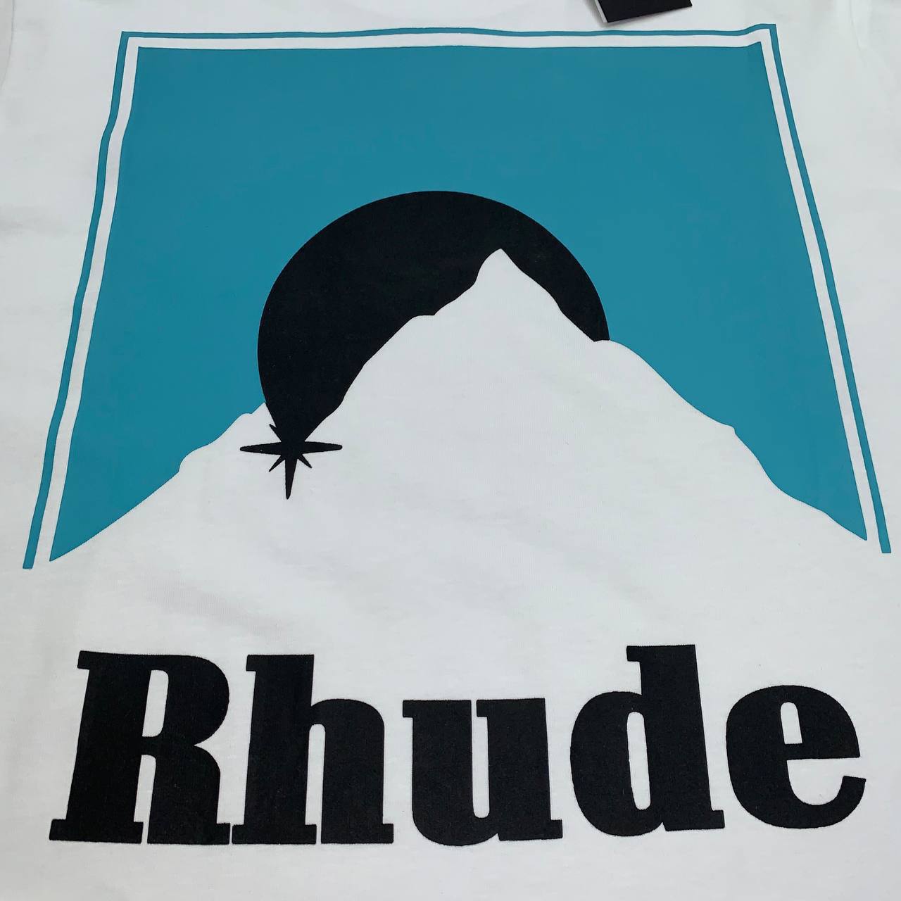 Rhude Moonlight Print T-Shirts Men's Women's in 2 Colors Reps Sale UK Best Quality AAA Replica