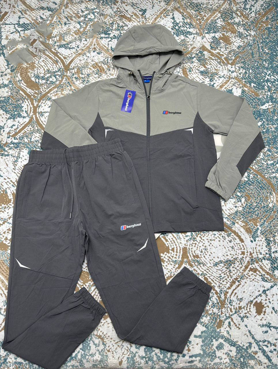 Berghaus Theran Full-Zip Two Tone Tracksuit Mens in Grey Reps Sale UK Best Quality AAA Replica