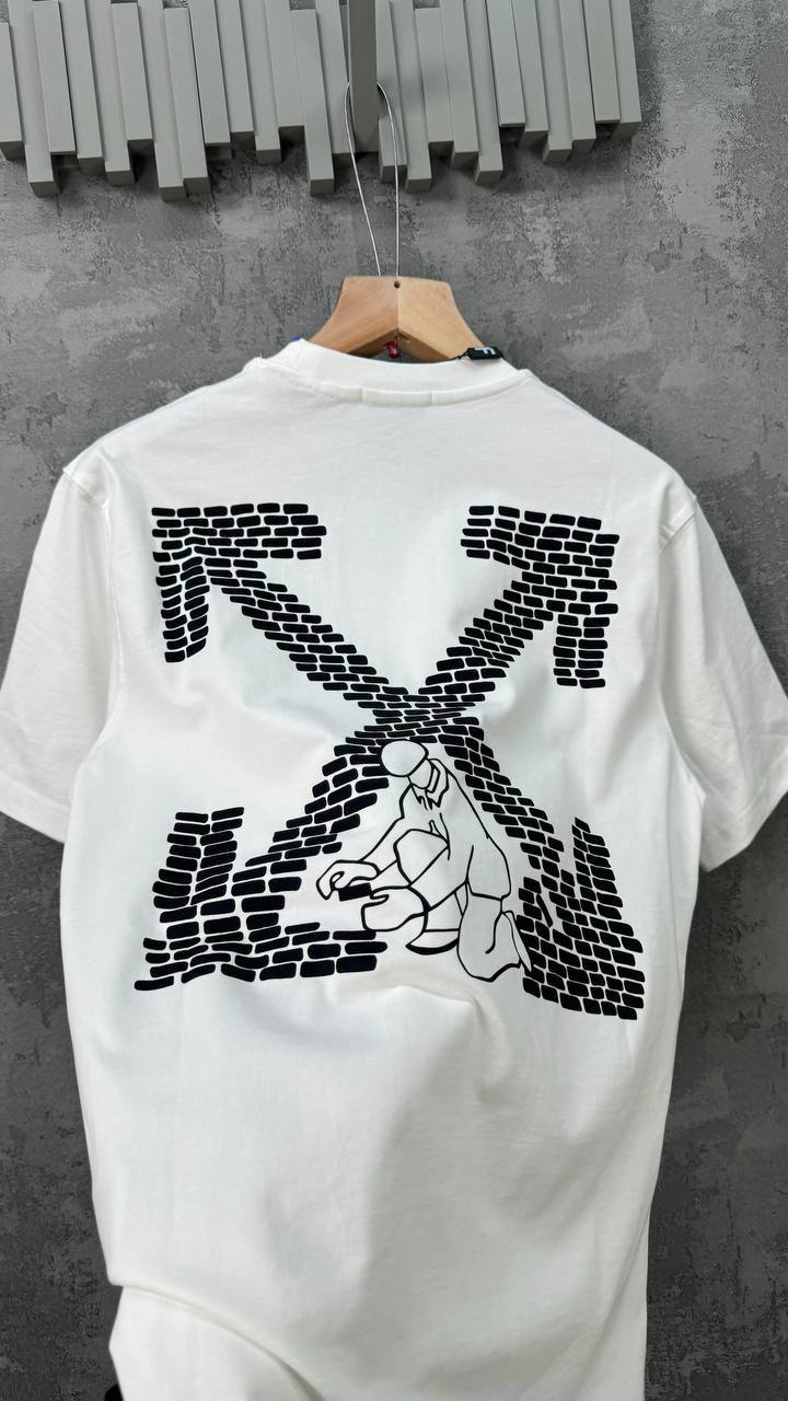 Off-White Bricks Slim Short Sleeve Men's Women's T-Shirts in Different Colors Reps Sale UK Best Quality AAA Replica