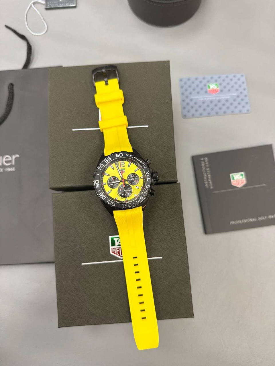 Tag Heuer Formula 1 Yellow Silicone Strap Yellow Dial Men's Watch Reps Sale UK Best Quality AAA Replica