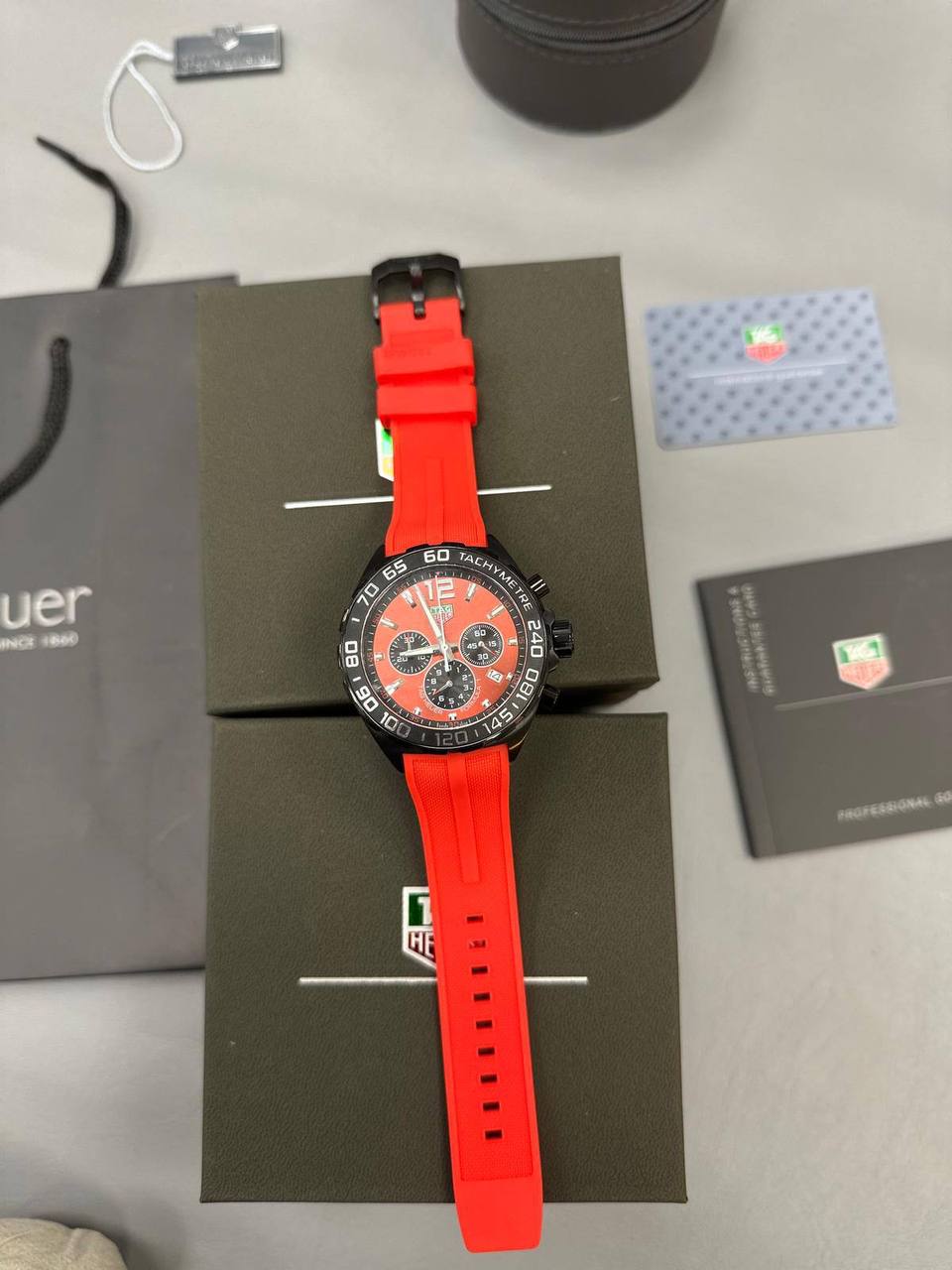Tag Heuer Formula 1 Red Silicone Strap Red Dial Men's Watch Reps Sale UK Best Quality AAA Replica