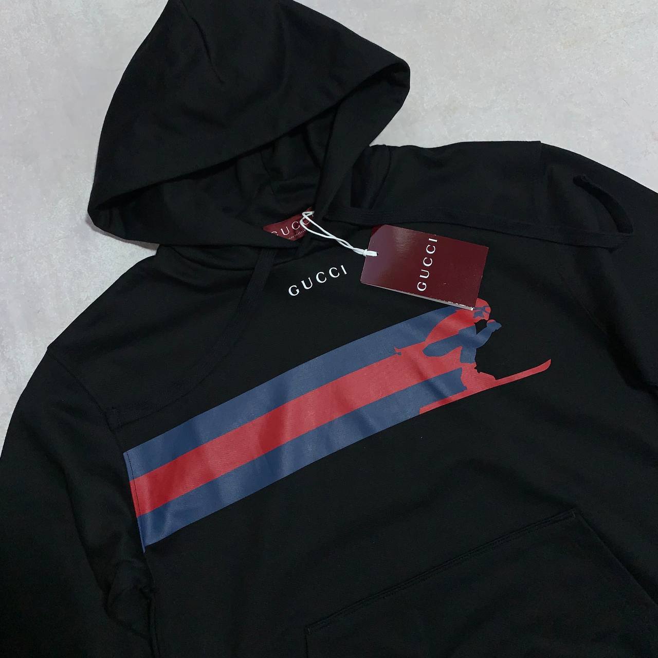 Gucci Drawstring Logo Hoodie Men's Women's Hoodie in 2 Colors Reps Sale UK Best Quality AAA Replica