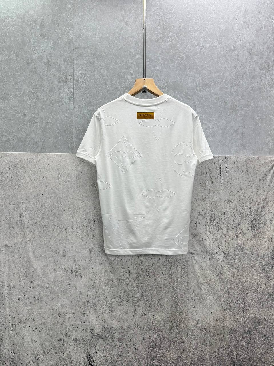Louis Vuitton LV Monogram Embroidered T-Shirts Men's Women's in 2 Colors Reps Sale UK Best Quality AAA Replica