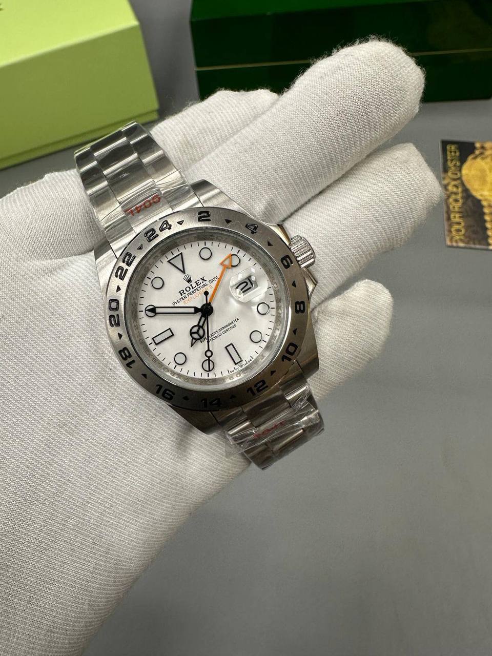 Rolex Explorer II 216570 Men's Watch White Dial Reps Sale UK Best Quality AAA Replica